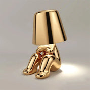 Mistero | Lampe de table sculpturale dorée 4