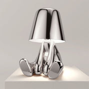 Mistero | Lampe de table sculpturale dorée 5