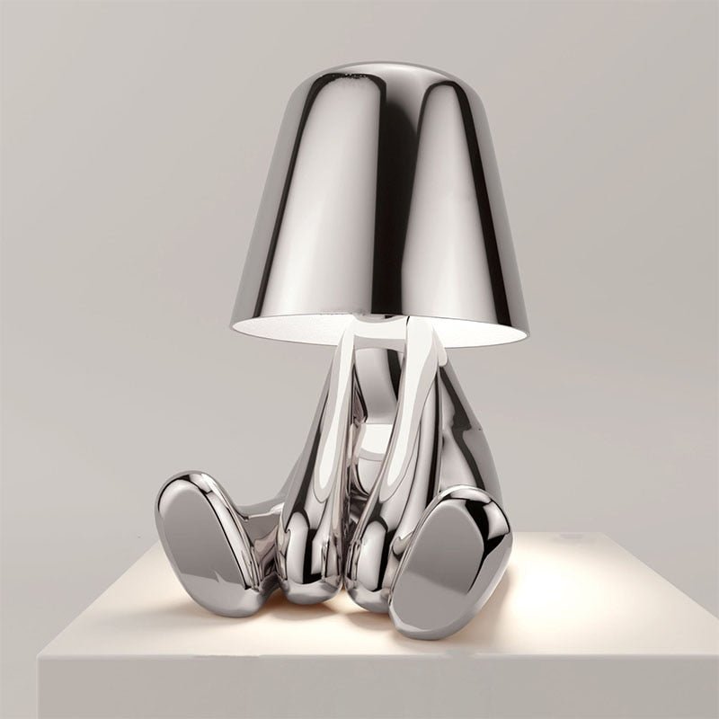 Mistero | Lampe de table sculpturale dorée 5