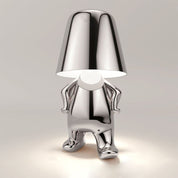 Mistero | Lampe de table sculpturale dorée 6