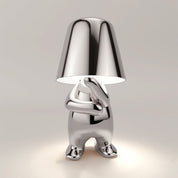 Mistero | Lampe de table sculpturale dorée 7