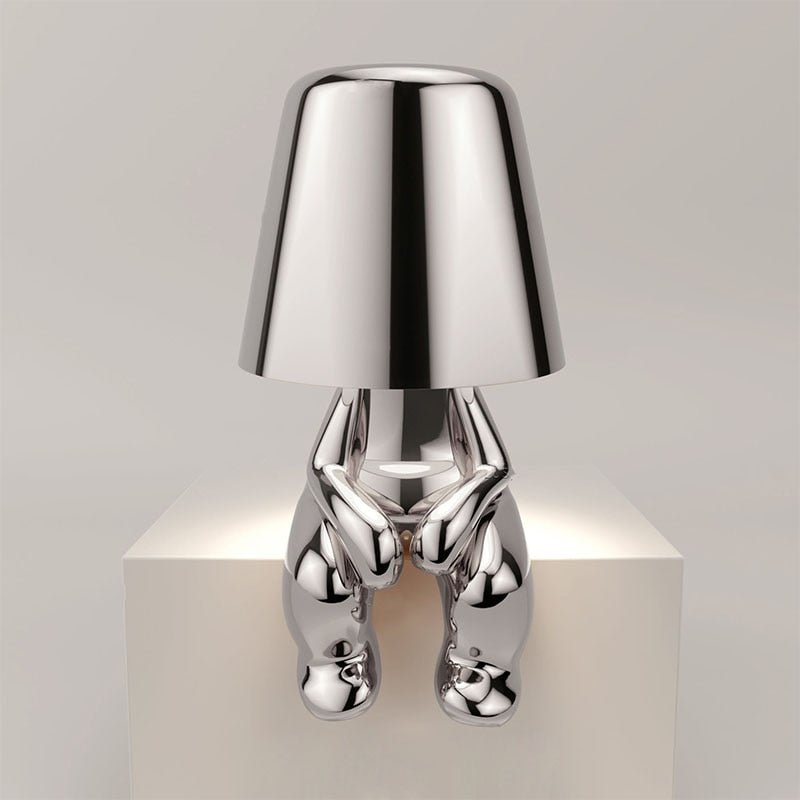 Mistero | Lampe de table sculpturale dorée 8