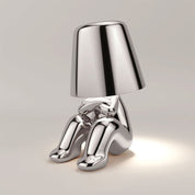 Mistero | Lampe de table sculpturale dorée 9