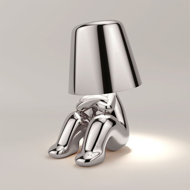 Mistero | Lampe de table sculpturale dorée 9