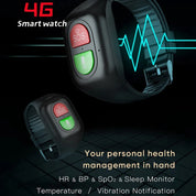 Montre connectée GPS ancienne génération – Tracker SOS 4G, surveillance de la santé et alertes d'urgence 5