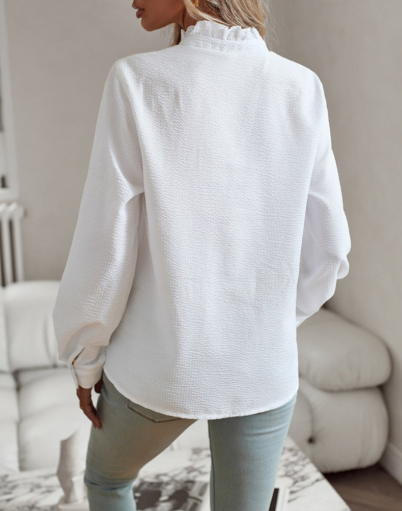VIOLA | Elegant Long-Sleeve Blouse for Women
