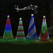 Noël – Spectacle lumineux animé multicolore à LED pour sapin de Noël en extérieur 1