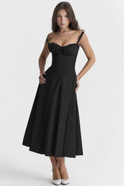 EILISH | Robe Bustier Midi Corset Soleil