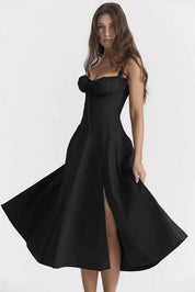 EILISH | Robe Bustier Midi Corset Soleil