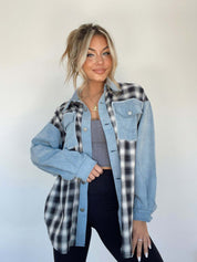 LILY | Stylish Retro Oversized Denim Shirt