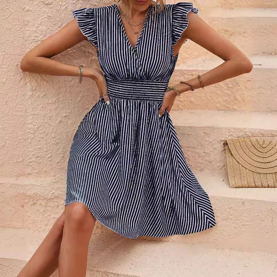 MADISON | Chic midi sommerkjole med striper