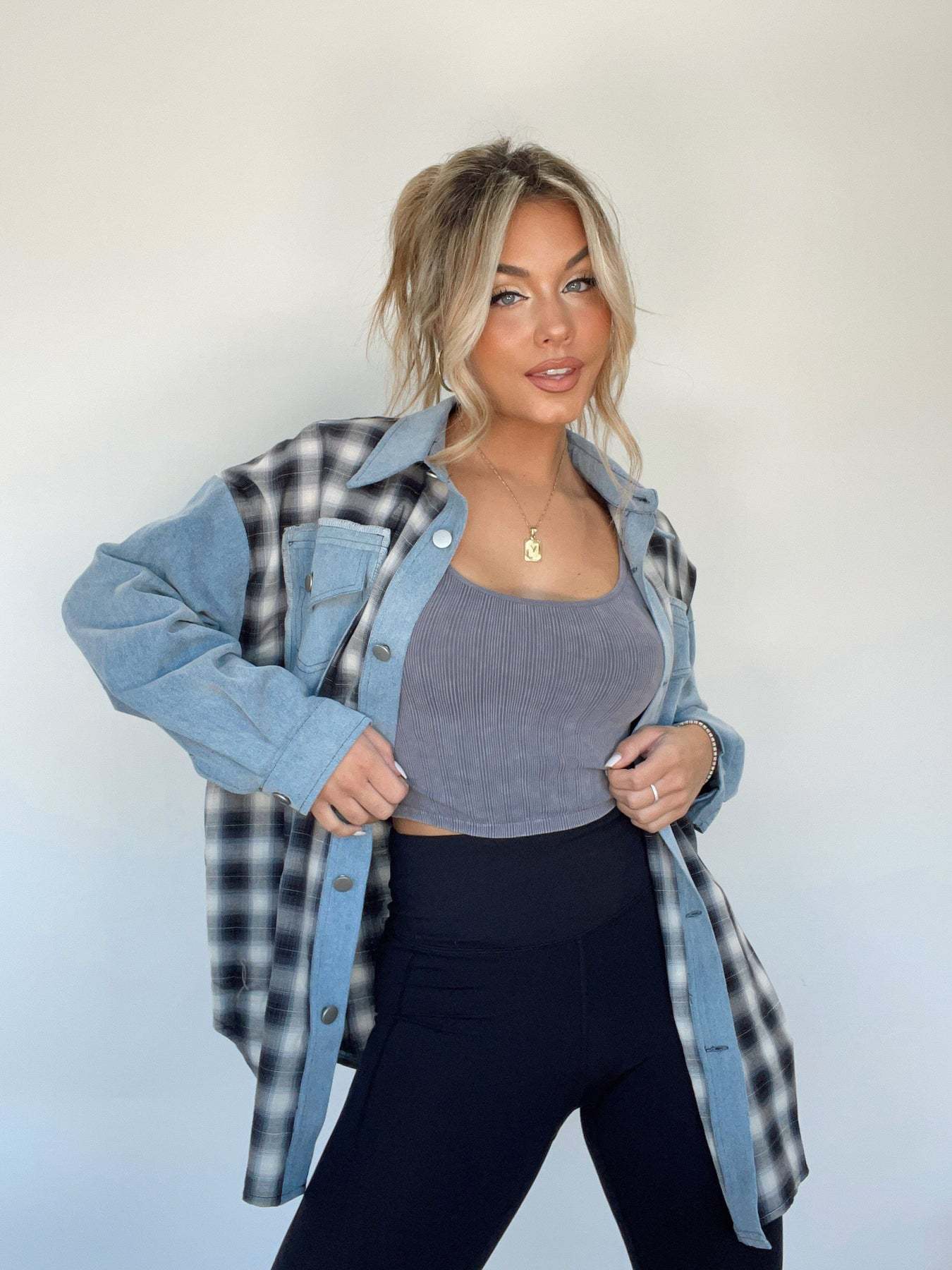 LILY | Stylish Retro Oversized Denim Shirt