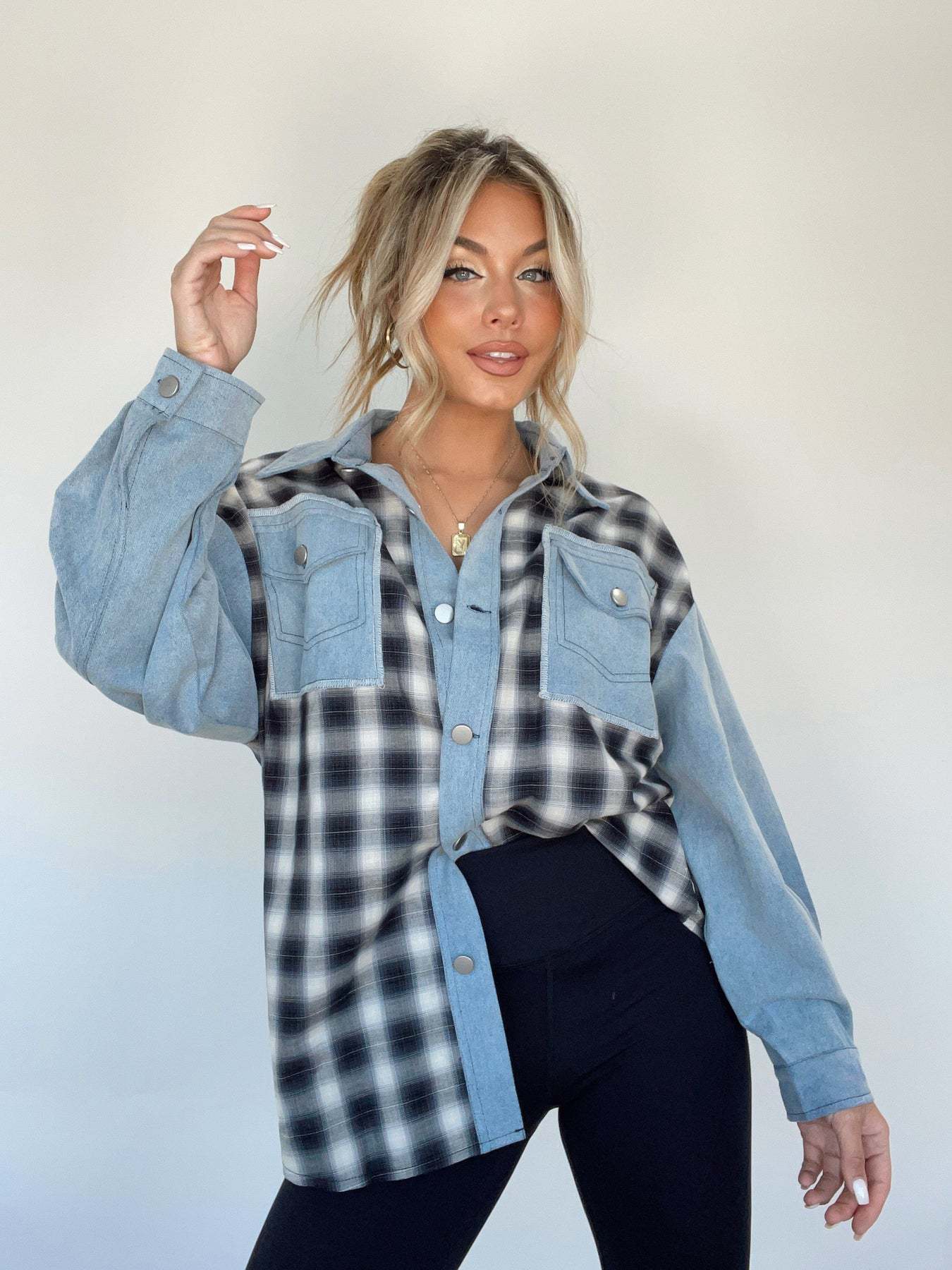 LILY | Stylish Retro Oversized Denim Shirt
