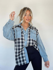 LILY | Stylish Retro Oversized Denim Shirt