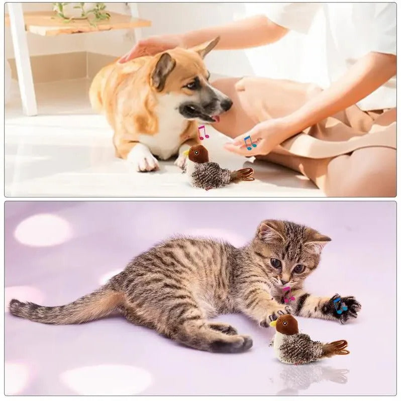 Oiseau sonore interactif pour chat - Amusant avec ses plumes qui battent pour les chats d'intérieur 3