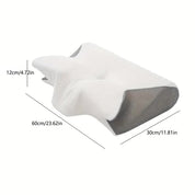 Oreiller cervical en mousse à mémoire de forme papillon avec accoudoirs pour dormeurs sur le côté et sur le dos 7