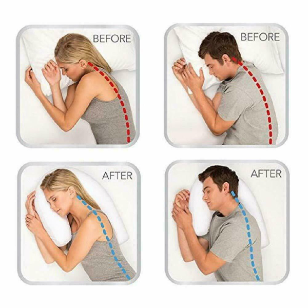 Oreiller latéral latéral orthopédique avec trou d'oreille 3