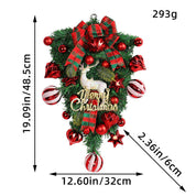 Ornement de Noël Élan Guirlande en bois à l'envers 0