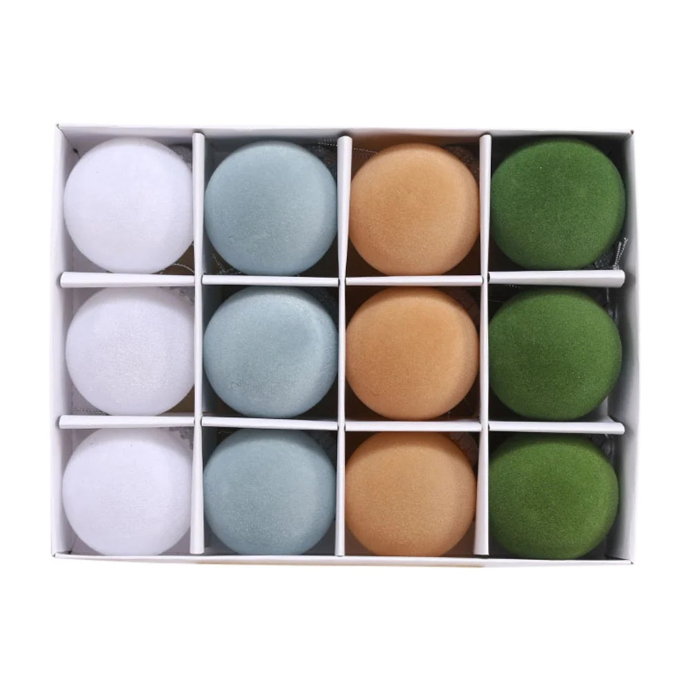 Ornements en velours | Boules de Noël floquées pour une décoration élégante 0