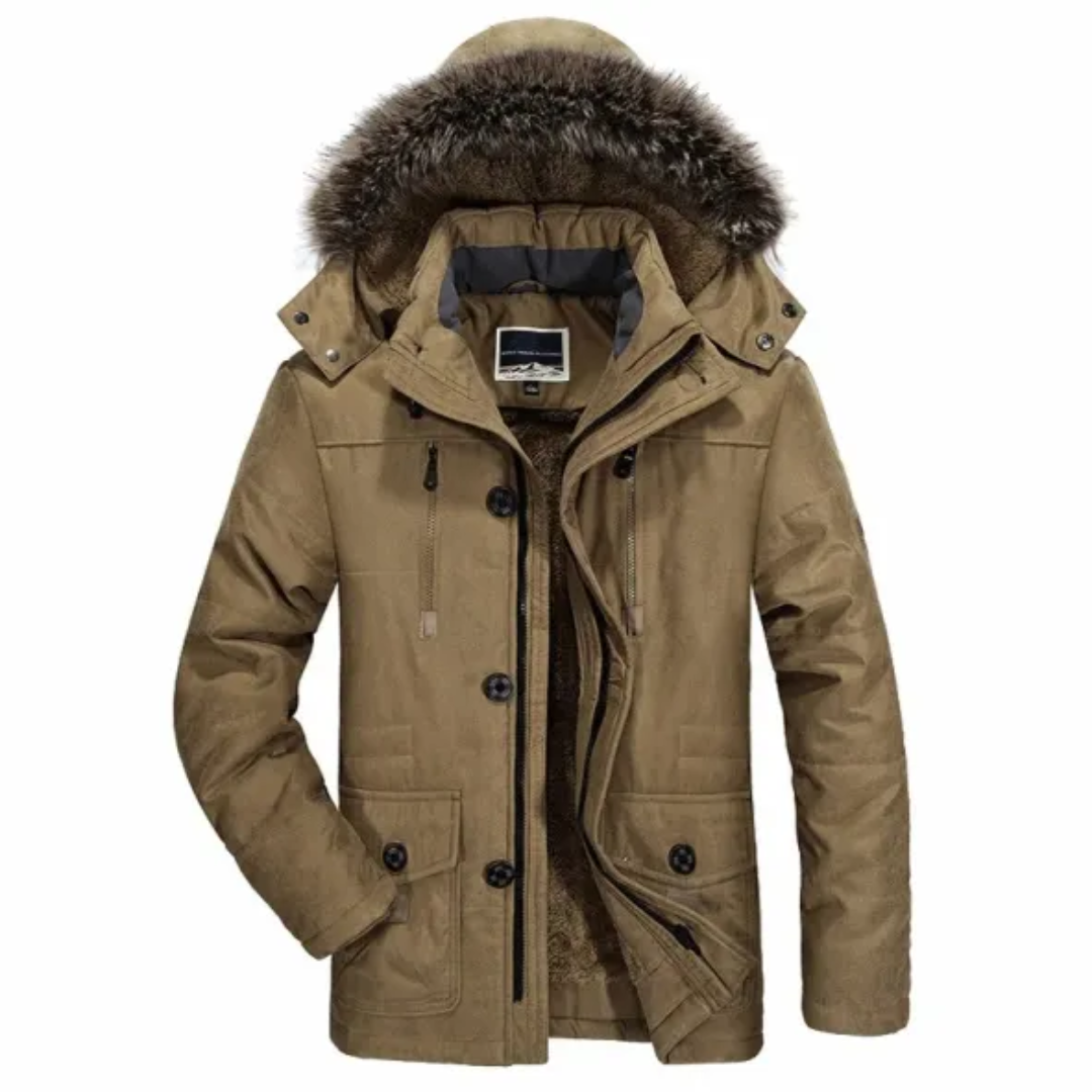 Parka d'hiver chaude à capuche pour homme | Fermeture éclair 2