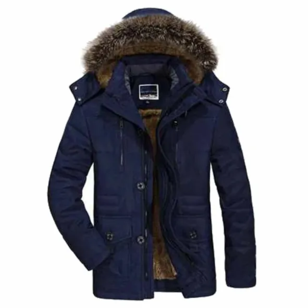 Parka d'hiver chaude à capuche pour homme | Fermeture éclair 4