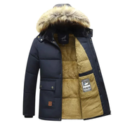 Parka d'hiver zippée et à capuche pour homme | Chaude 0