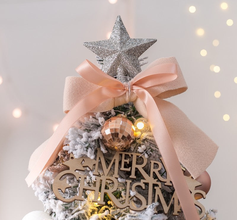 Petit ensemble de flocons de neige lumineux pour le sapin de Noël sur le bureau 4