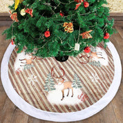 Pied de sapin de Noël, jupe de sapin, 98 cm, flanelle, motif vieil homme 1