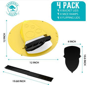 Piège de souris à couvercle de godet à 4 packs 4