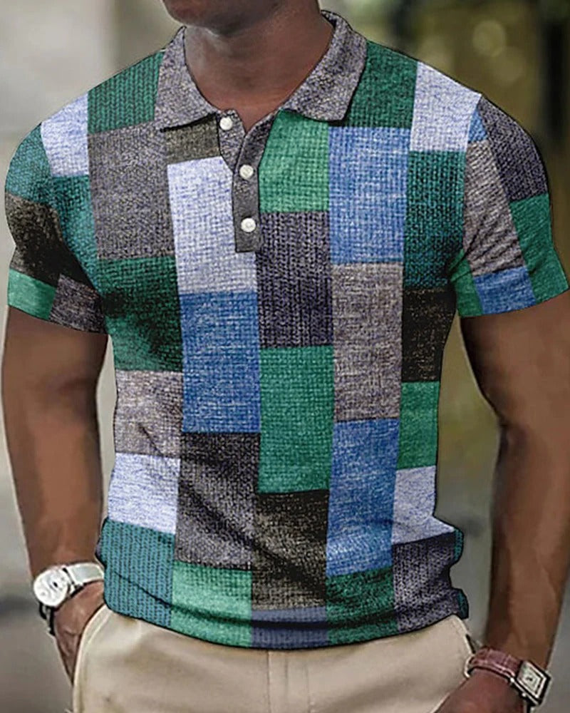 Polo pour hommes avec motif de grille - Ryan 1
