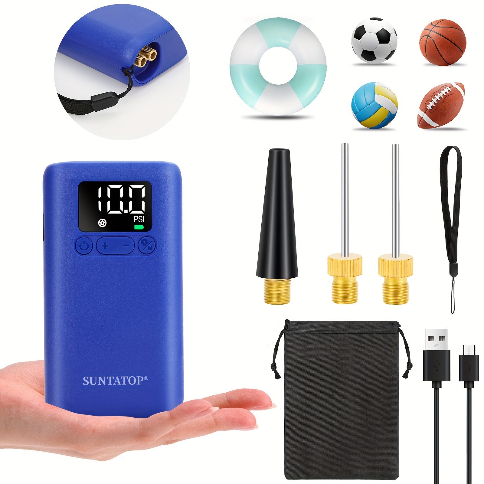 Pompe à billes électrique automatique avec une capacité de 20 psi, LED 0