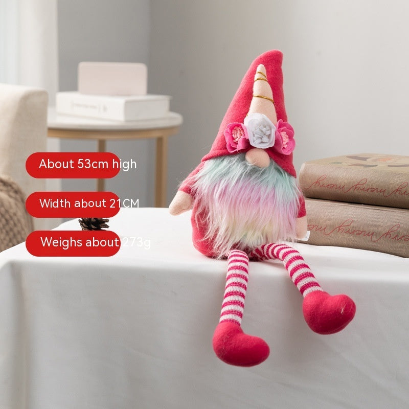 Poupée en peluche Rudolf, décoration de fenêtre, poupée nordique, cadeau 6