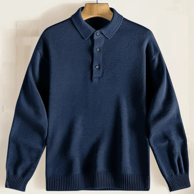 Pull à manches longues et demi-boutons pour homme | Confortable 2