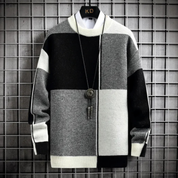 Pull chaud à manches longues et col ras du cou pour homme | Tricot 0