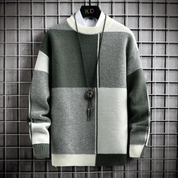Pull chaud à manches longues et col ras du cou pour homme | Tricot 1