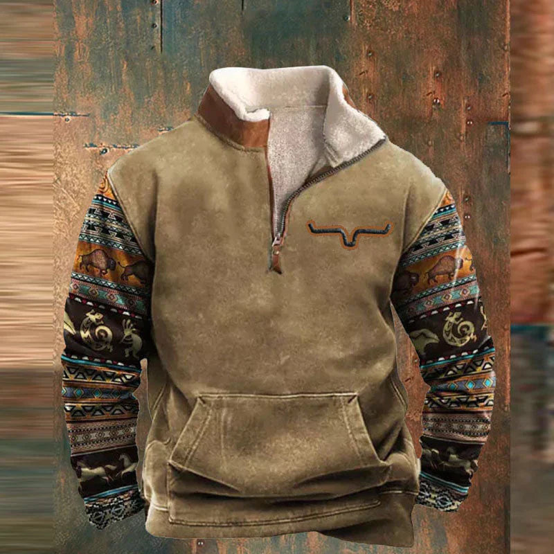 Pull chaud et décontracté pour homme | Demi-zip 2