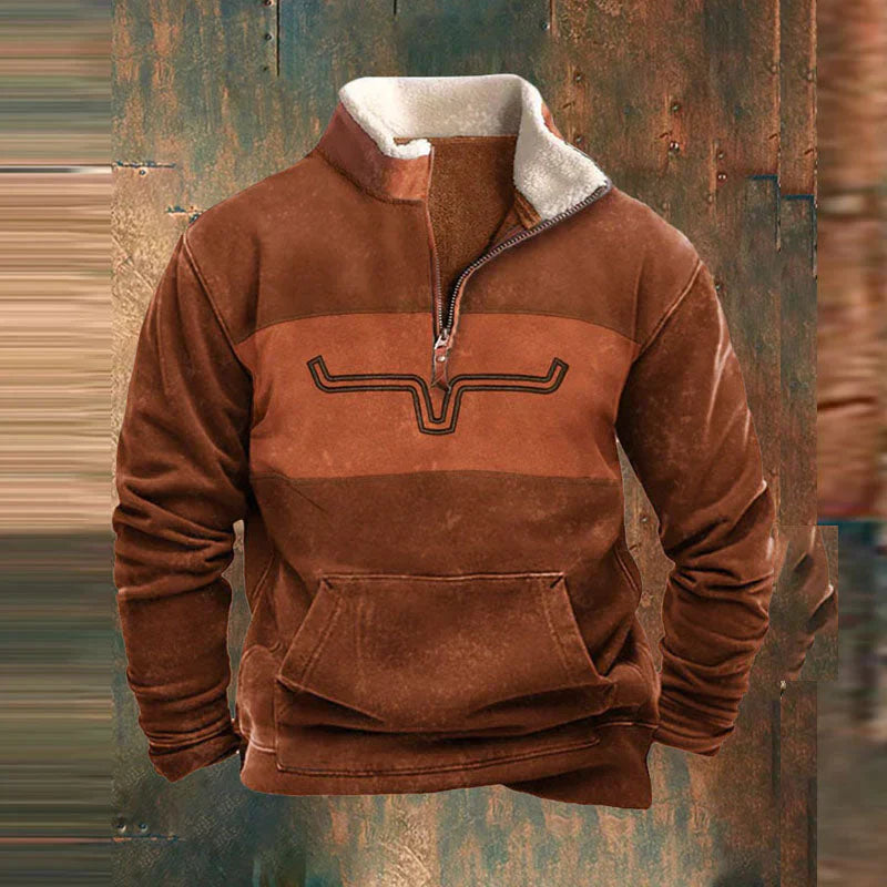 Pull chaud et décontracté pour homme | Demi-zip 4