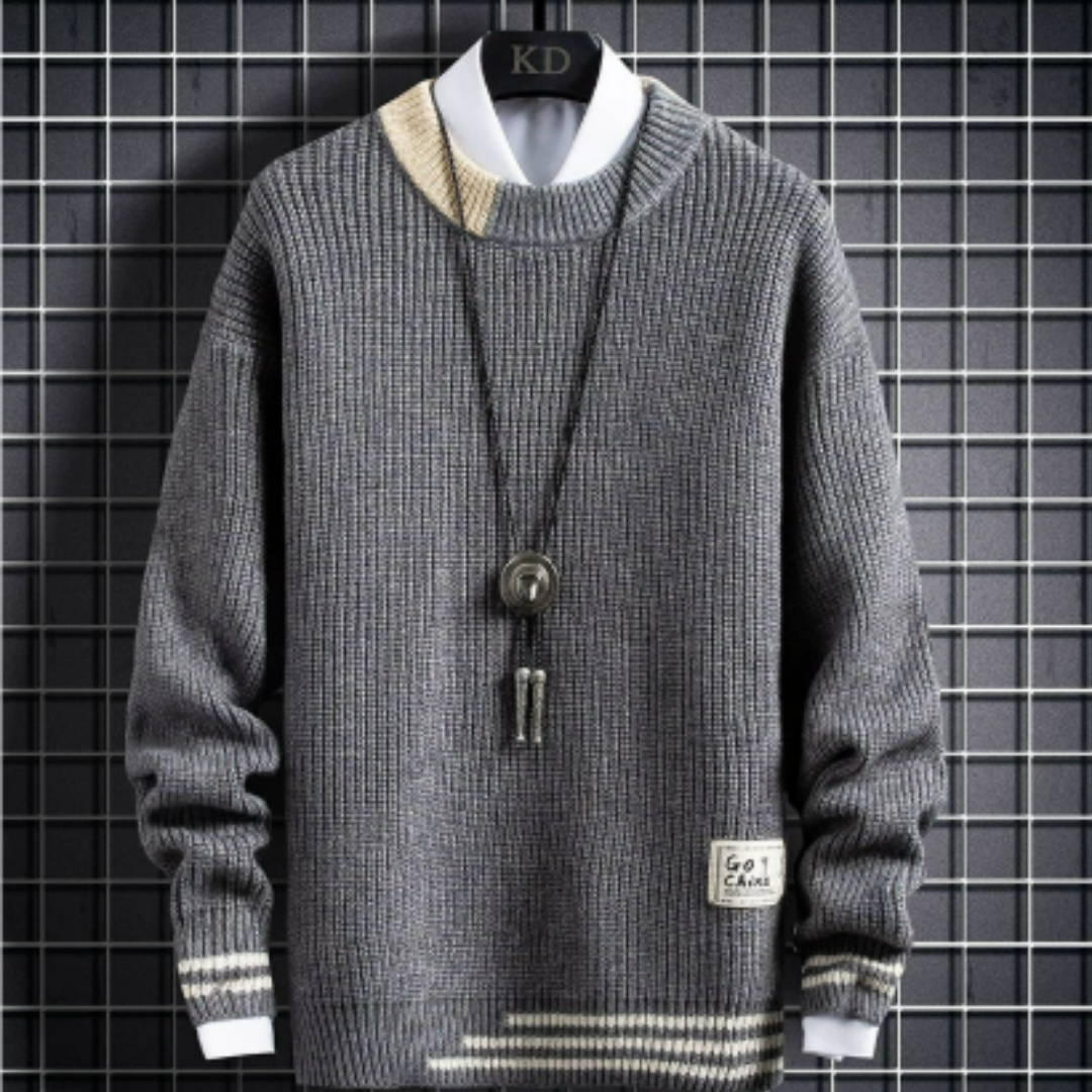 Pull d'extérieur élégant en tricot pour homme | Manches longues 2