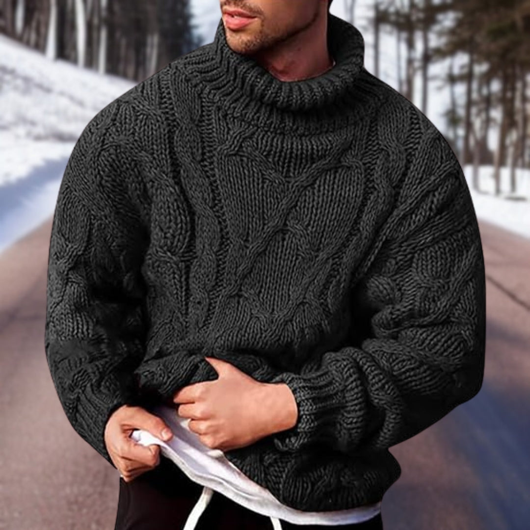 Pull d'hiver à col roulé pour homme | Chaud 0