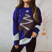 Pull de Noël festif en maille pour femme, matière chaude et confortable 2