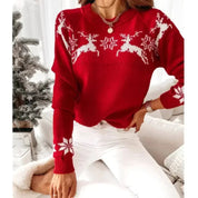 Pull de Noël festif pour femme, en maille chaude 1