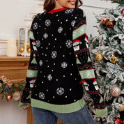 Pull de Noël festif pour femme avec détails LED, en tissu doux 1