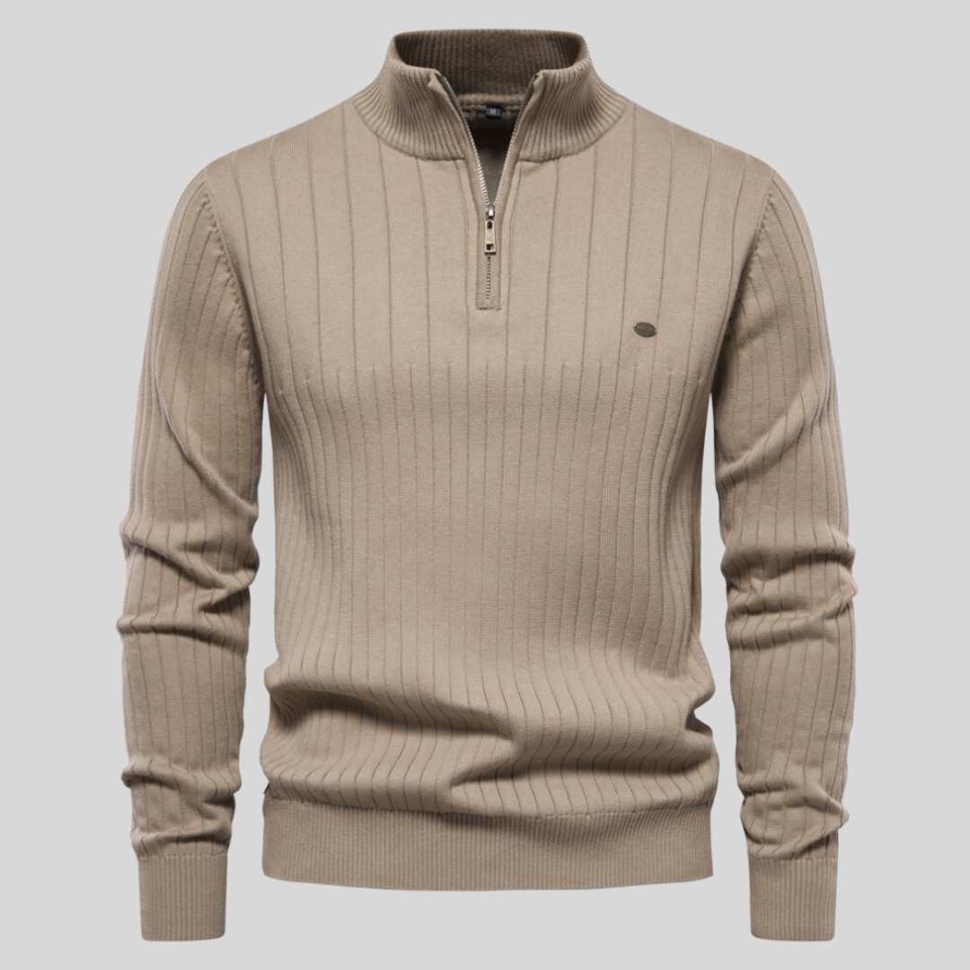 Pull en maille à demi-zip pour homme | Manches longues 1