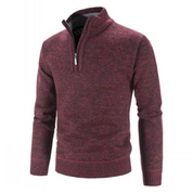 Pull en maille demi-zip pour homme | Chaud 1