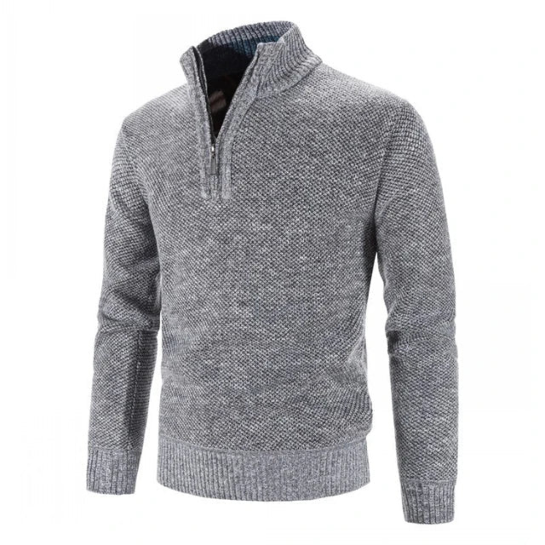 Pull en maille demi-zip pour homme | Chaud 2