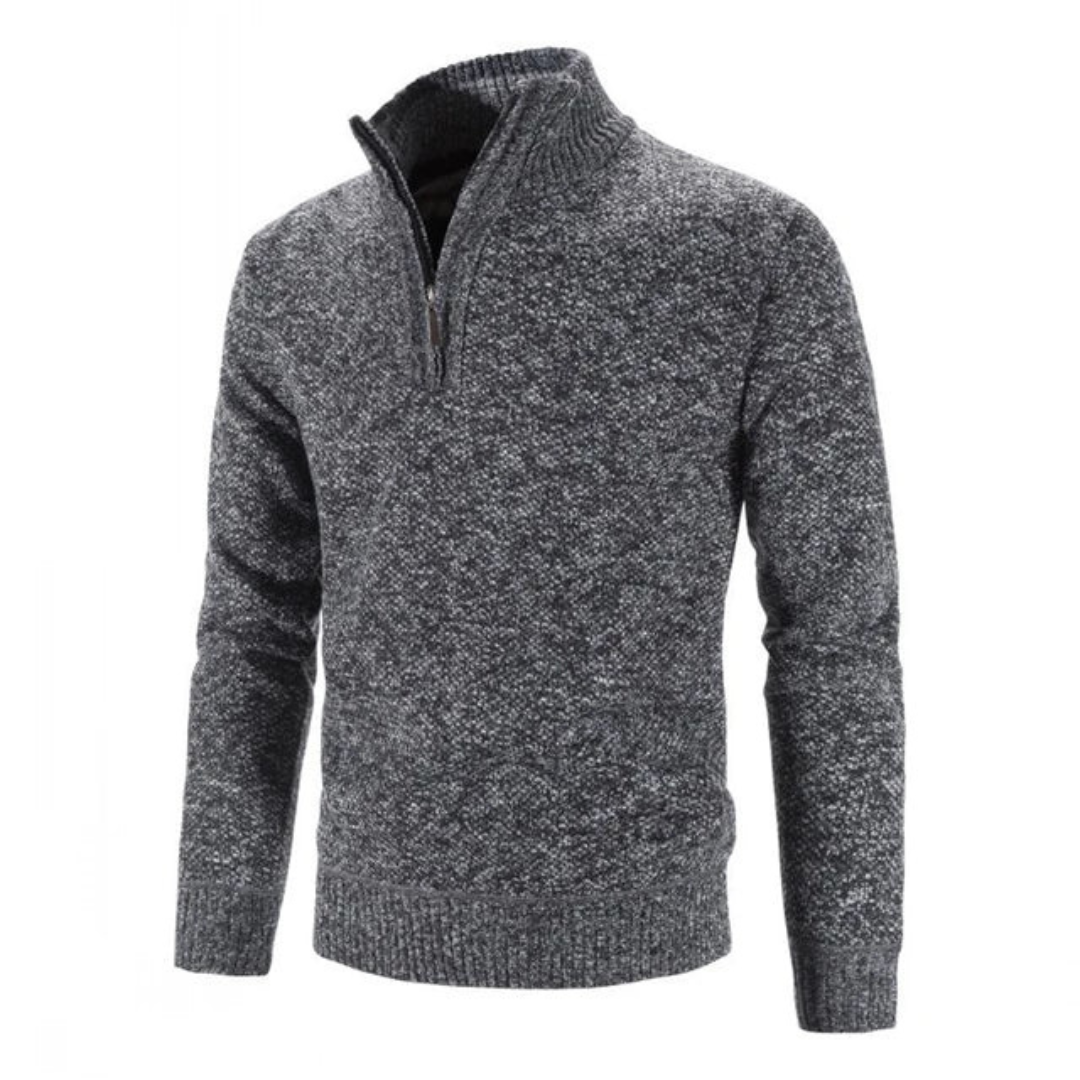 Pull en maille demi-zip pour homme | Chaud 3