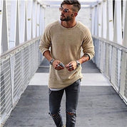 Pull en tricot à manches longues pour homme | Chaud 2