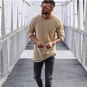 Pull en tricot à manches longues pour homme | Chaud 2