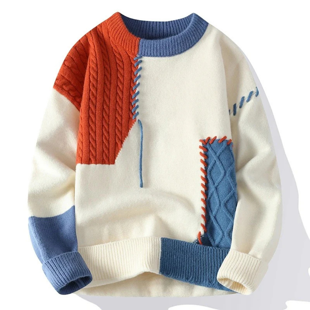 Pull ras du cou en tricot confortable et élégant pour homme | Chaud 0