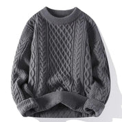 Pull tricoté à manches longues et col rond pour homme | Chaud 1
